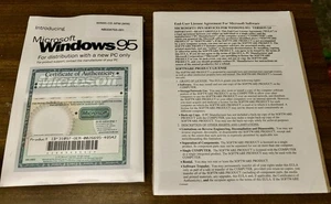 Microsoft Windows 95 Install CD-ROM COA/Product Key & User Guide NEW - Picture 1 of 5