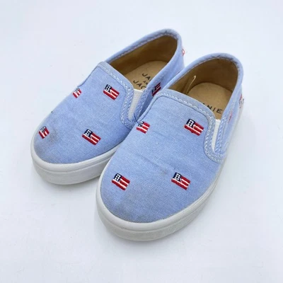Вышитые туфли на плоской подошве с флагом США для малышей Janie & Jack размер 6 - Изображение 1 из 4