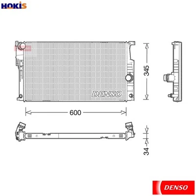 RADIATOR ENGINE COOLING DRM05004 FOR BMW 1/F2/F20/3/F3 B38B15A 1.5L 3cyl 1 F21 - Image 1 of 4