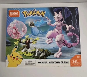 NEW SEALED MEGA CONSTRUX POKEMON MEW vs MEWTWO CLASH FVK77 - Picture 1 of 6
