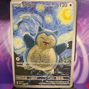 Tarjeta personalizada Snorlax Van Gogh noche estrellada sin marca ENVÍO GRATUITO CASI COMO NUEVA - Imagen 1 de 5