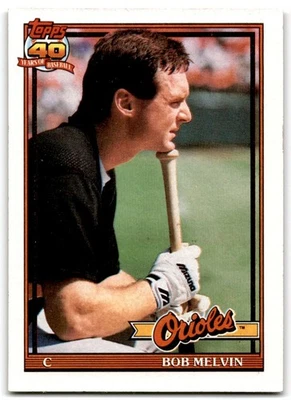 1991 Topps Bob Melvin Baltimore Orioles #249 - Image 1 of 2