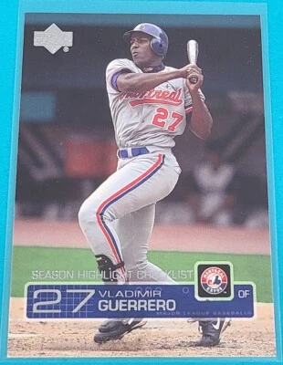 2003 Upper Deck #266 Vladimir Guerrero Montreal Expos BASEBALL Card K6 - Image 1 of 2