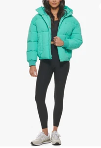 Nueva Chaqueta acolchada turquesa cintura ceñida Levi's para mujer talla M esquí retro estilo años 80 - Imagen 1 de 9