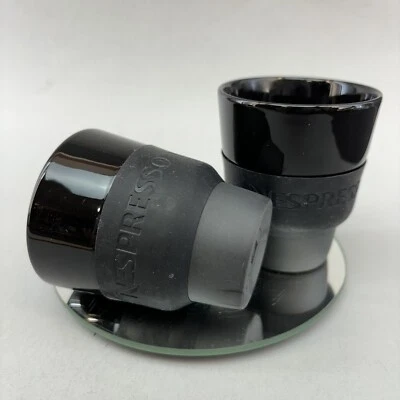 Nespresso Touch Black Pair Of Coffee Espresso Lungo Cups Geckeler Michels - Image 1 of 4
