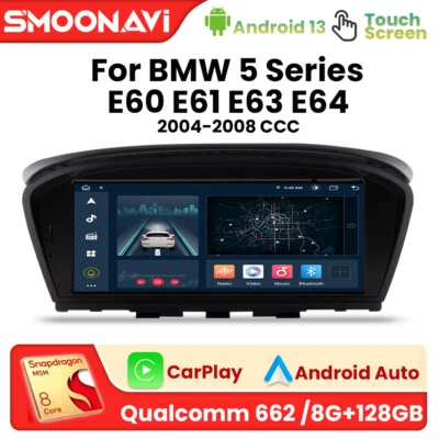 4G LTE Android 14 Autoradio 8 Core 8+128G GPS Navi für BMW 5 Ser E60 E61 E90 CCC - Bild 1 von 4