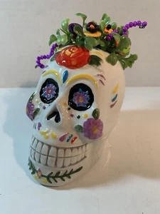 Halloween Vintage Bottone Bouquet-Teschio Spettrale-Caduta~Autunno~Fattoria~Paese~Prim - Foto 1 di 6