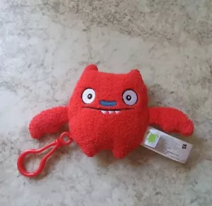 UGLYDOLL / UGLY DOLL Pink Bat Sewn Eyes 4" Plush Stuffed Toy Clip On Back Pack 8 - Picture 1 of 2