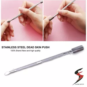 Cuticle Pusher Stainless Steel Nail Polish Care Cleaning Best Scrapper Tool 1 PC - Picture 1 of 10