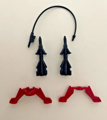 Lote de piezas de lanzador de misiles Gi Joe Cobra Battle Gear 1986 chatarra de hierro rojo y azul Foto 1 de 4