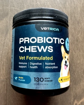 Probiotic Dog Chews Digestive Health Wiild Yam Powder Yeast Duck Flavor 130 ct - Image 1 of 4