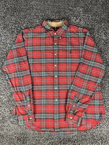 Ralph Lauren Mens XL Red Tartan Plaid Check 100% Cotton L/S Outdoor Custom Fit - Bild 1 von 11