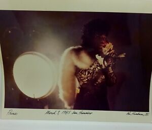 Prince music memorabilia  - "The Rose" Prince pic 3/3/85 signed by photographer