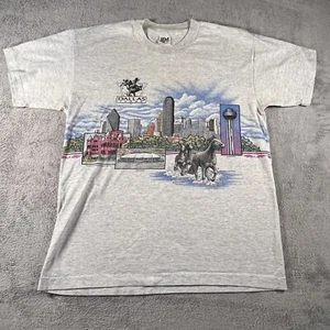 Vintage Dallas Texas T Shirt Mens Medium Gray Single Stitch - Bild 1 von 6