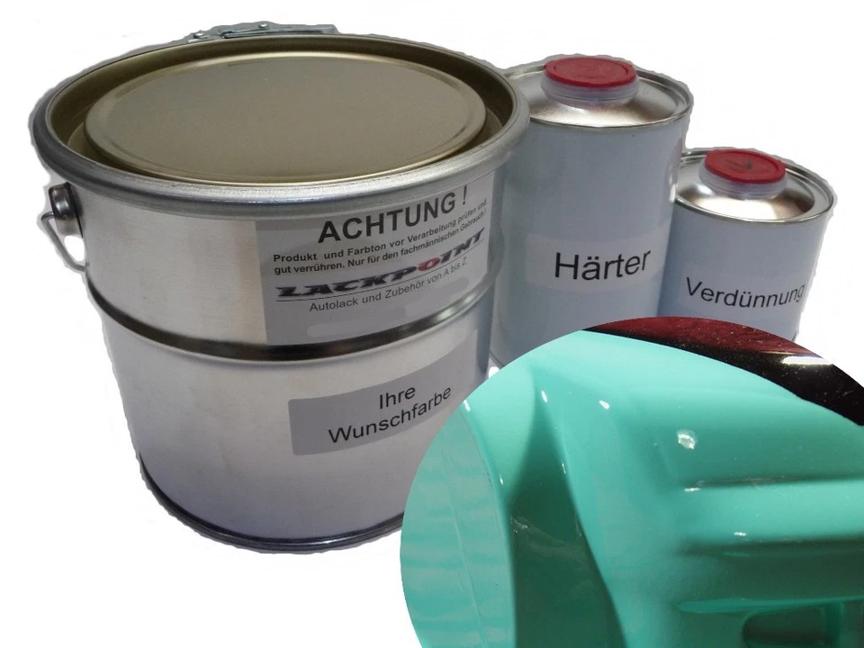 3,5 Liter Set 2K Autolack Stratos Mint Türkis Tuning z.B. geeignet für VW Passa - Bild 1 von 1