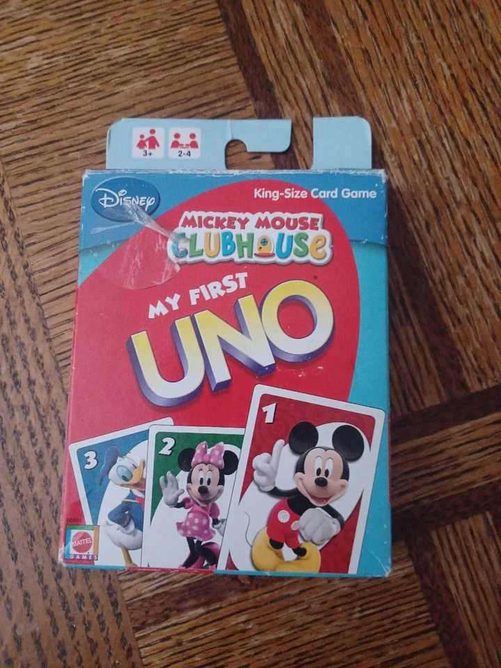 Mattel Disney Mickey Mouse Clubhouse My First UNO King-Size Card Game 2008-used - Image 1 of 1