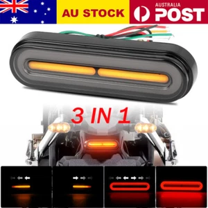 Mini Motorcycle 60 LED Tail Light Brake Flowing Turn Signal Running Lamp 12V 24V - Picture 1 of 12