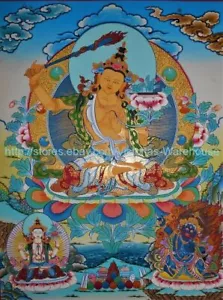 homeware decor Tibetan thangka Manjushri paper poster - Picture 1 of 1