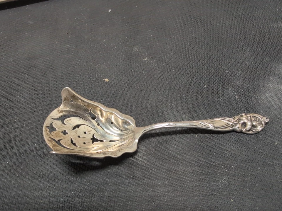 RARE VINTAGE MECHANICS SILVER CO TEA CADDIE SCOOP SPOON STERLING SILVER 925 4.5" - Image 1 of 4