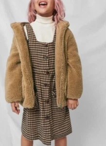 Plaid Brown Jumper Dress Zara Kids - Picture 1 of 6