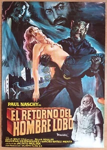 Night of the Werewolf ORIGINAL Spanish POSTER Paul Naschy sexy naked girl art - Picture 1 of 4