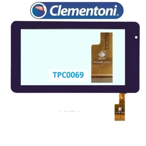 VETRO TOUCH SCREEN CLEMENTONI CLEMPAD 13645 TPC0069 7 POLLICI NERO - Foto 1 di 1