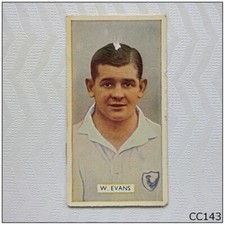 Carreras Famous Footballers #47 W. Evans Tottenham Hotsp Cigarette Card (CC143)