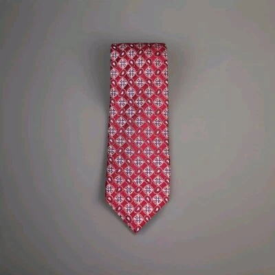 Gravata masculina Tasso Elba vermelha 100% seda feita na China - Imagem 1 de 3