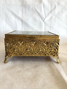 Hermosa filigrana/pátina tocador dorado ormolu victoriano de colección - Imagen 1 de 17