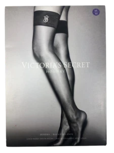 VICTORIA'S SECRET LOGO BAND RHINESTONE THIGH HIGH HOISERY STOCKINGS XS S M L XL - Picture 1 of 17