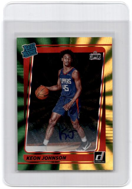 Keon Johnson 2021-22 Signature Series ROOKIE Auto AUTOGRAPH RC Holo Clippers
