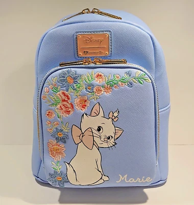 Mini mochila Loungefly Disney The Aristocats Marie Periwinkle azul, nueva con etiquetas, ¡difícil de encontrar! Foto 1 de 4