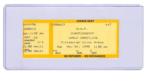 WWF Ultimate Warrior vs Randy Savage wrestling ticket stub wwe Nov 1990 Cover