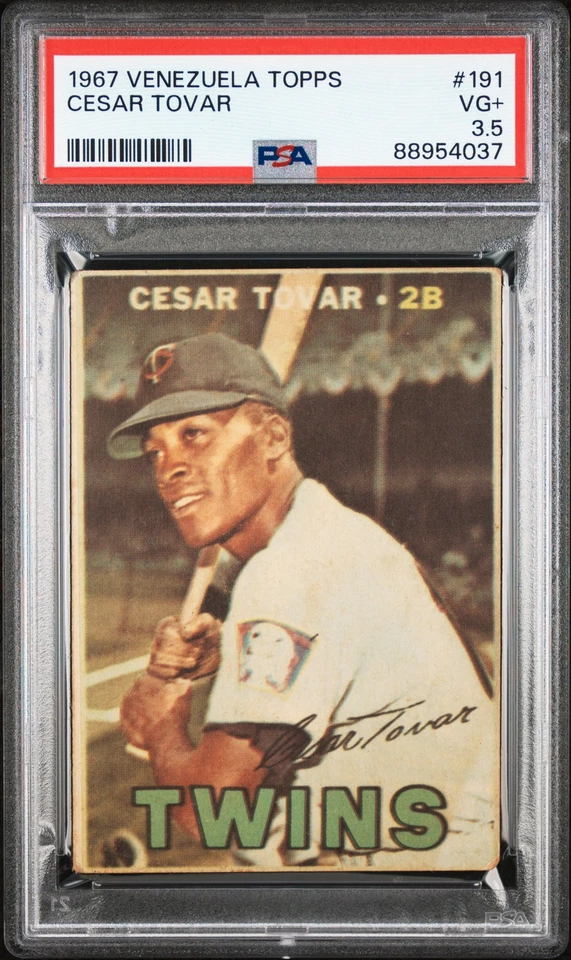 1967 Venezuela Topps 191 Cesar Tovar - PSA 3.5 - Image 1 of 2