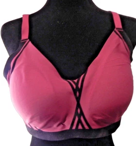 Sujetador HoneyLove Talla 1X púrpura y negro inalámbrico cruzado sin costuras elástico cómodo - Imagen 1 de 3