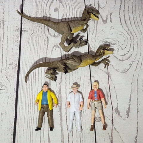 Jurassic Park Action Figure Lot Dennis Nedry Ellie Sattler John Hammond Raptor Cover