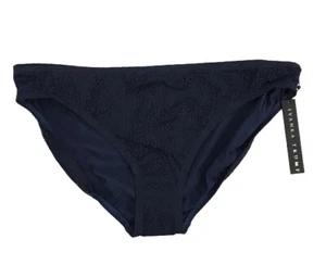 NWOT Ivanka Trump Navy Lace L Solid Lined Cheeky Bikini Swim Bottom #106535 - Picture 1 of 1