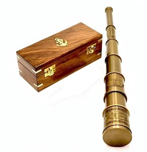 Marine Telescope Nautical Antique Solid Brass Maritime Pirate Spyglass 20" gift - Picture 1 of 5