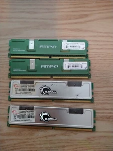 Lot of 4 PC2-6400 DDR2 800MHz 1GB 4GB Total - Picture 1 of 2