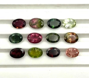 6 CT Natural Multi Tourmaline Oval Cut Loose Gemstone Lot 7 Pcs 5*7-6*8 MM - Picture 1 of 5