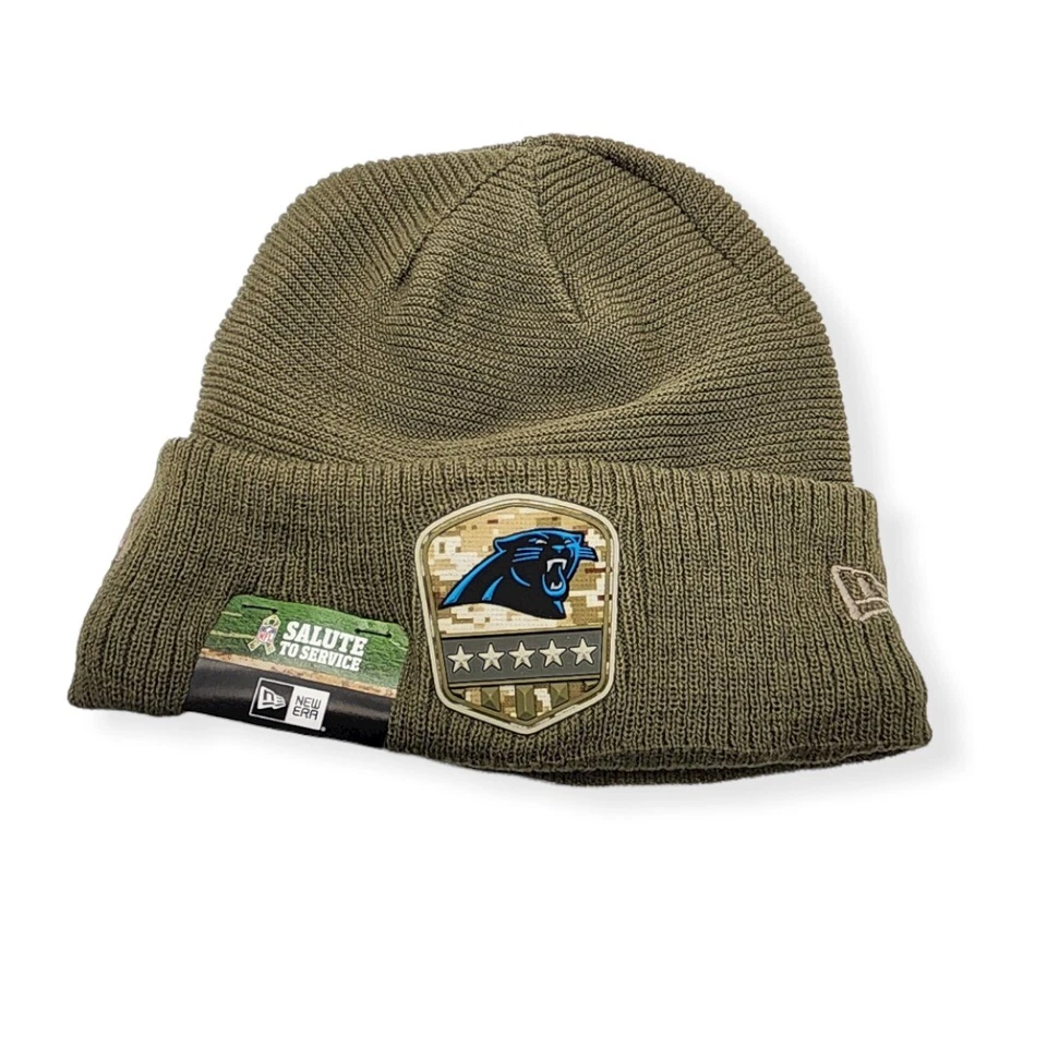 Carolina Panthers Knit Hat Era 2019 on Field Salute to Service Cap STS NFL