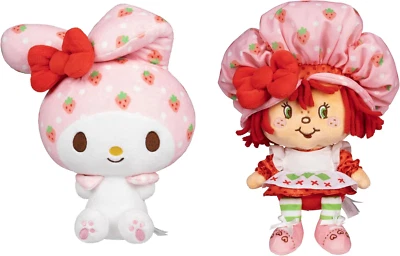 Hello Kitty and Friends 8-Inch Strawberry Shortcake x My Melody Plush 2-Pack New - Image 1 of 4