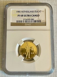 Netherlands 1985 Ducat Gold NGC PF68 ULTRA CAMEO SKU# 3571 - Picture 1 of 2