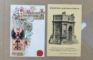 ARTIGLIERIA-LOTTO 2 CARTOLINE-C67-193 - Picture 1 of 1