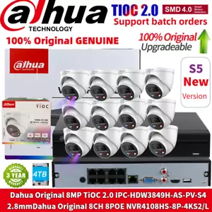 DAHUA 8CH NVR CCTV System Kit 8MP IP Camera dual MIC IPC-HDW3849H-AS-PV-S5 LOT 8 - Picture 1 of 45