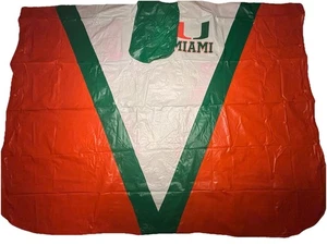 Vintage Rain Poncho Pullover University Of Miami - Picture 1 of 14