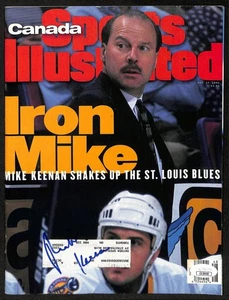 Revista Sports Illustrated firmada por Mike Keenan Blues/Flyers 29/11/95 JSA 197833 - Imagen 1 de 2