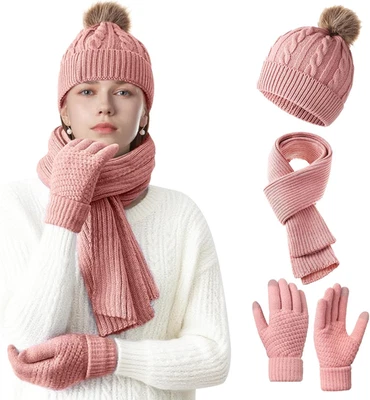 Sciarpa Da Donna Invernale, Cappello, Sciarpa E Guanti Da Donna, Guanti Invernal - Immagine 1 di 4