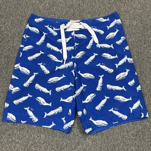 Abercrombie & Fitch Shorts Mens Medium Blue Whale Logo AOP Board Beach Pool A&F - Picture 1 of 12