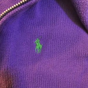 Suéter Ralph Lauren Sport Para Mujer Grande Púrpura Cremallera Completa 100% Algodón Tejido con Cable - Imagen 1 de 8